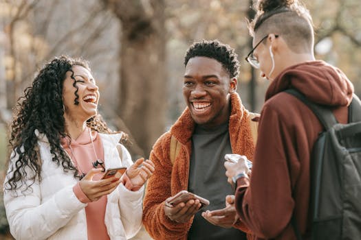 Introverted friends connecting online