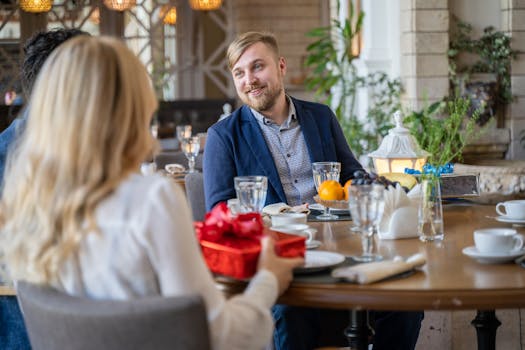 group of friends chatting over coffee