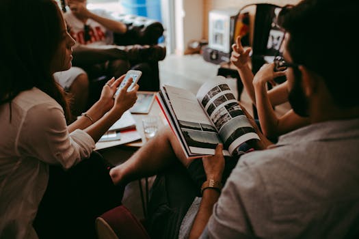 group of friends enjoying a book club discussion