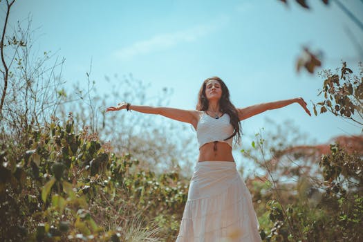 person meditating in a serene environment