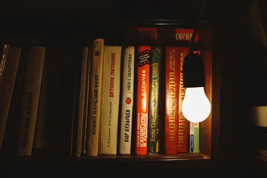 a cozy reading nook with books