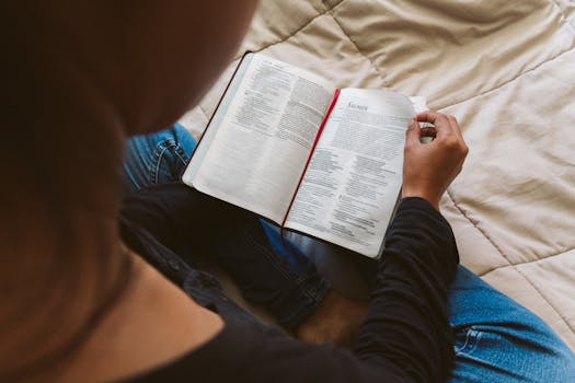 a person studying a new language at home