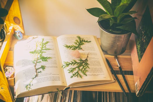 relaxation corner with books