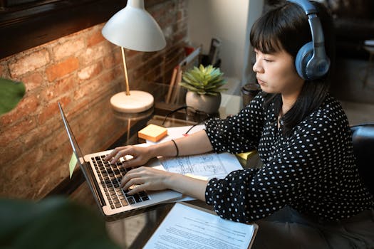 cozy workspace with plants