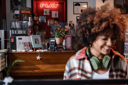 image of a cozy coffee shop