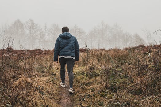 peaceful solo hike in nature