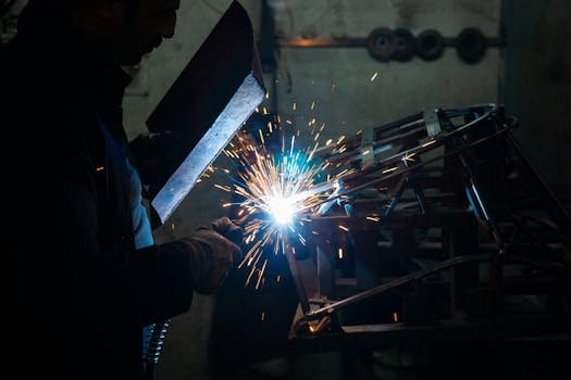 a person crafting in a bright workspace