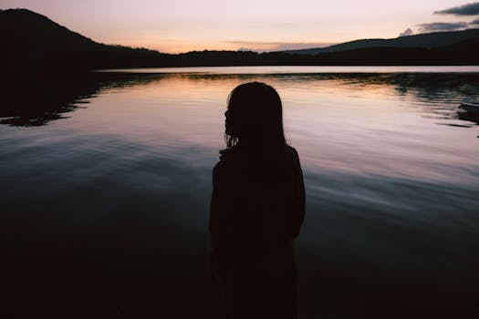 a person enjoying a quiet moment in nature